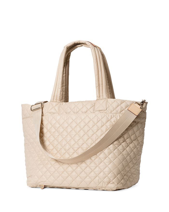 Mz Wallace Large Metro Deluxe Quilted Tote Bag In Buff/light Gold
