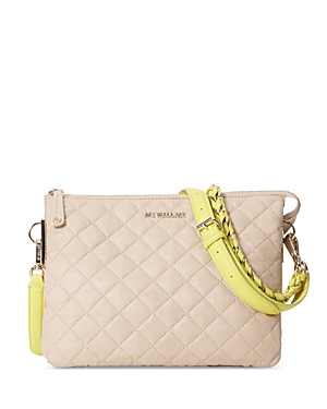 Mz Wallace Women's Large Crosby Pippa Crossbody Bag In Buff/light Gold