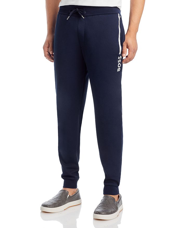 BOSS 1016 Cotton Blend Logo Print Regular Fit Track Pants | Bloomingdale's