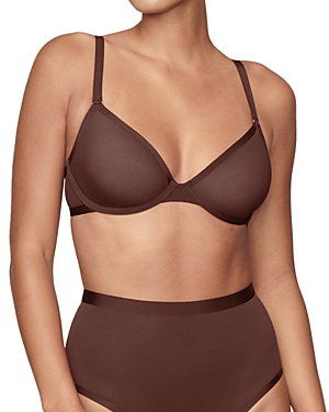 Cuup The Plunge Mesh Bra In Espresso