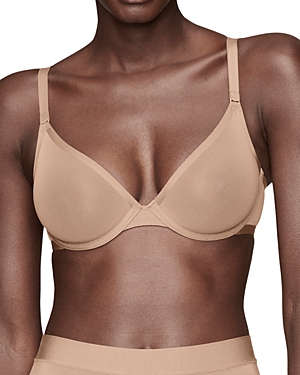 Cuup The Plunge Mesh Bra In Taupe