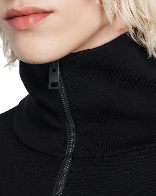 Zip Front Wool Cardigan