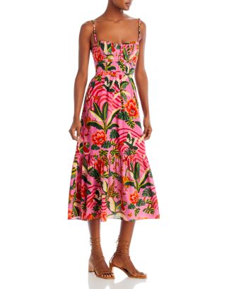 FARM Rio Leopard Forest Midi Dress Back to Results - Women - Bloomingdale's