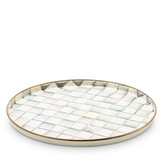 MacKenzie-Childs Sterling Check Enameled Round Tray