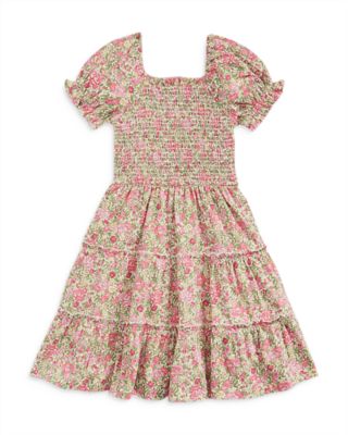Ralph Lauren Kids smocked-detail floral-print dress - Neutrals