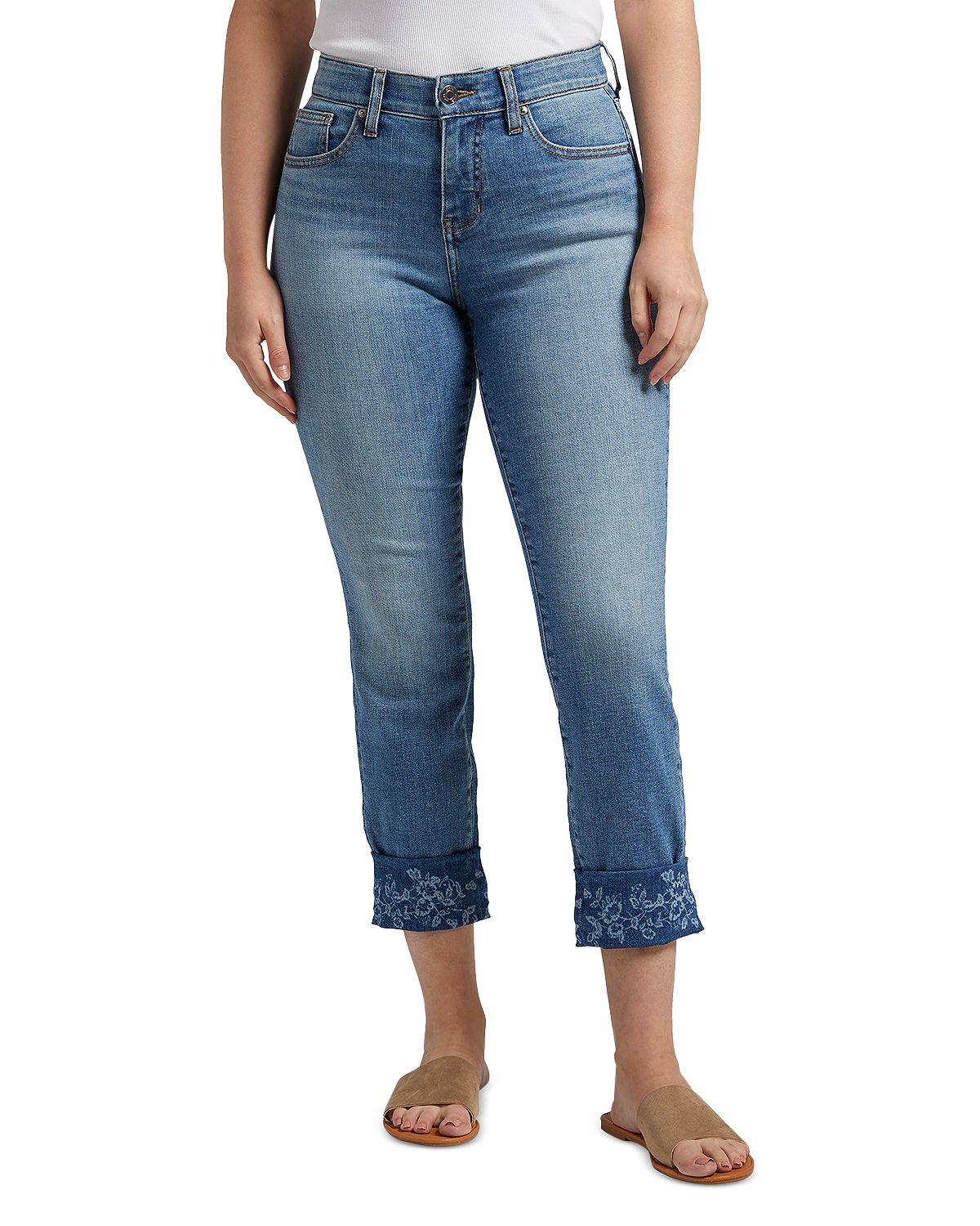Photo 1 of Carter Mid Rise Slim Girlfriend Jeans in Evening Blue