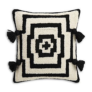 Justina Blakeney Hypnotic Black Hook Decorative Pillow