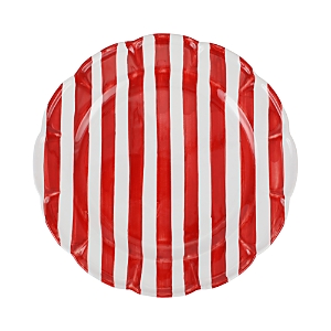 Shop Vietri Amalfitana Stripe Round Platter In Red