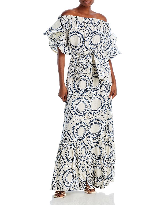 Andres Otalora San Vincente Linen Printed Maxi Dress | Bloomingdale's