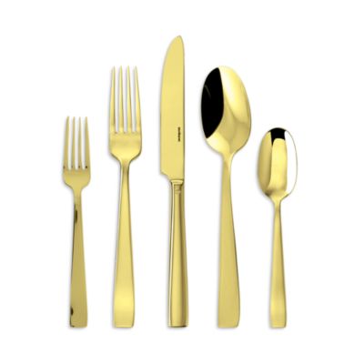 Gold Stainless Steel 5 Piece Place Setting