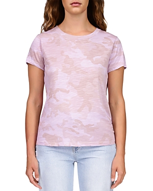 Sanctuary Womens Heathered Knot-front T-shirt In Taffy Camo