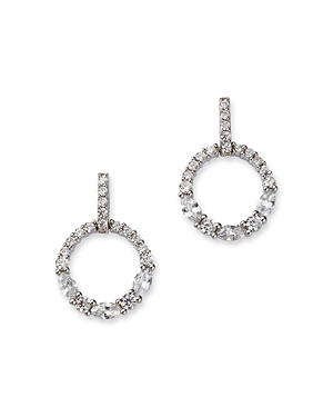 Bloomingdale's Diamond Marquis & Round Circle Drop Earrings In 14k White Gold, 1.25 Ct. T.w. - 100% Exclusive