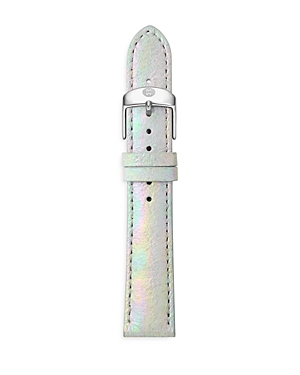 Michele Iridescent Leather Watch Strap, 18mm