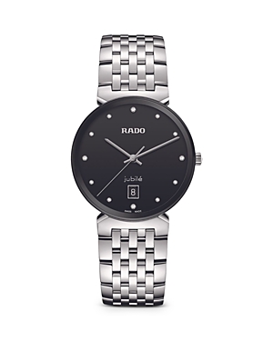 Shop Rado Florence Classic Diamonds Watch, 38mm In Black/silver