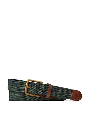 POLO RALPH LAUREN LEATHER TRIM WEBBED BELT