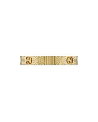 18K Gold Icon Diamond Pav&amp;eacute;, Heart &amp; Double G Band Ring