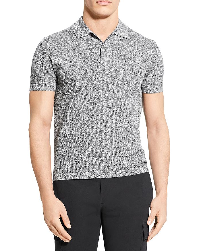 Theory Nare Slim Fit Short Sleeve Textured Polo Shirt | Bloomingdale's