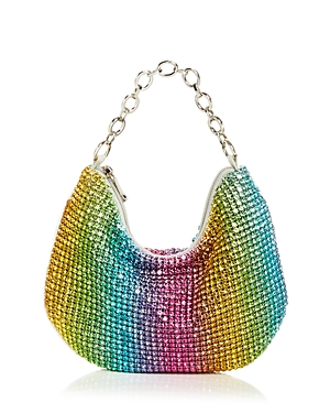Shop Aqua Mini Rainbow Beaded Hobo Bag - 100% Exclusive