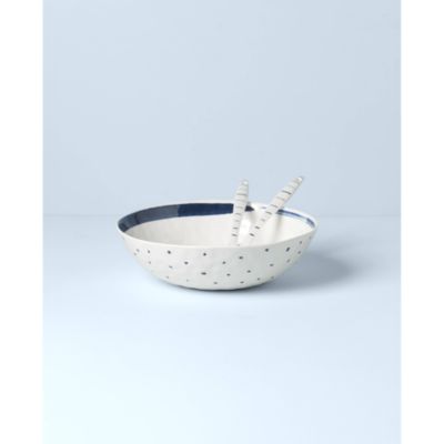 Blue Bay Melamine Salad Bowl with Servers