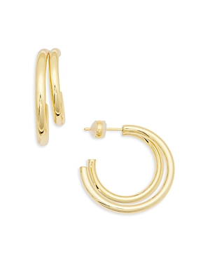 Aqua Doubled Hoop Earrings In 18k Gold-plated - 100% Exclusive