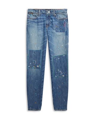 Ralph Lauren Girls Paint Print Astor Slim Boyfriend Jeans Little Kid Big Kid Bloomingdale s