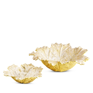Michael Aram Tulip Small Centerpiece Bowl In Gold/white