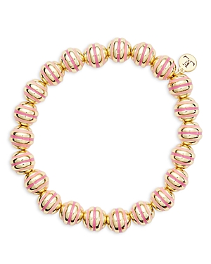 Gold & Pink Stripe Beaded Bracelet - 100% Exclusive