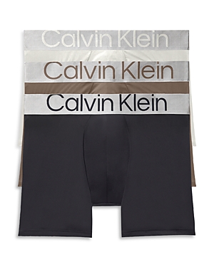 Calvin Klein Steel Low Rise Micro Trunks, Pack Of 3 In Snow Cone/natural Gray/black