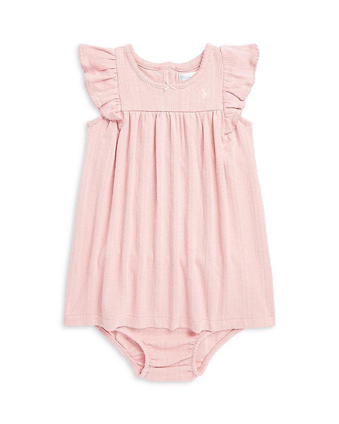 Ralph Lauren Girls' Pointelle Knit Cotton Dress & Bloomers Set - Baby ...