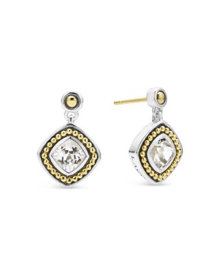 18K Yellow Gold & Sterling Silver Rittenhouse White Topaz Drop Earrings