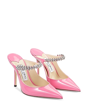Jimmy Choo Women's Bing 100 Embellished High Heel Mules In Candy Pink