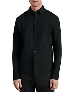 Shop Rag & Bone Slim Fit Engineered Oxford Shirt In Black