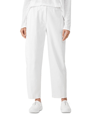 Eileen Fisher System Slim Ankle Pants In White