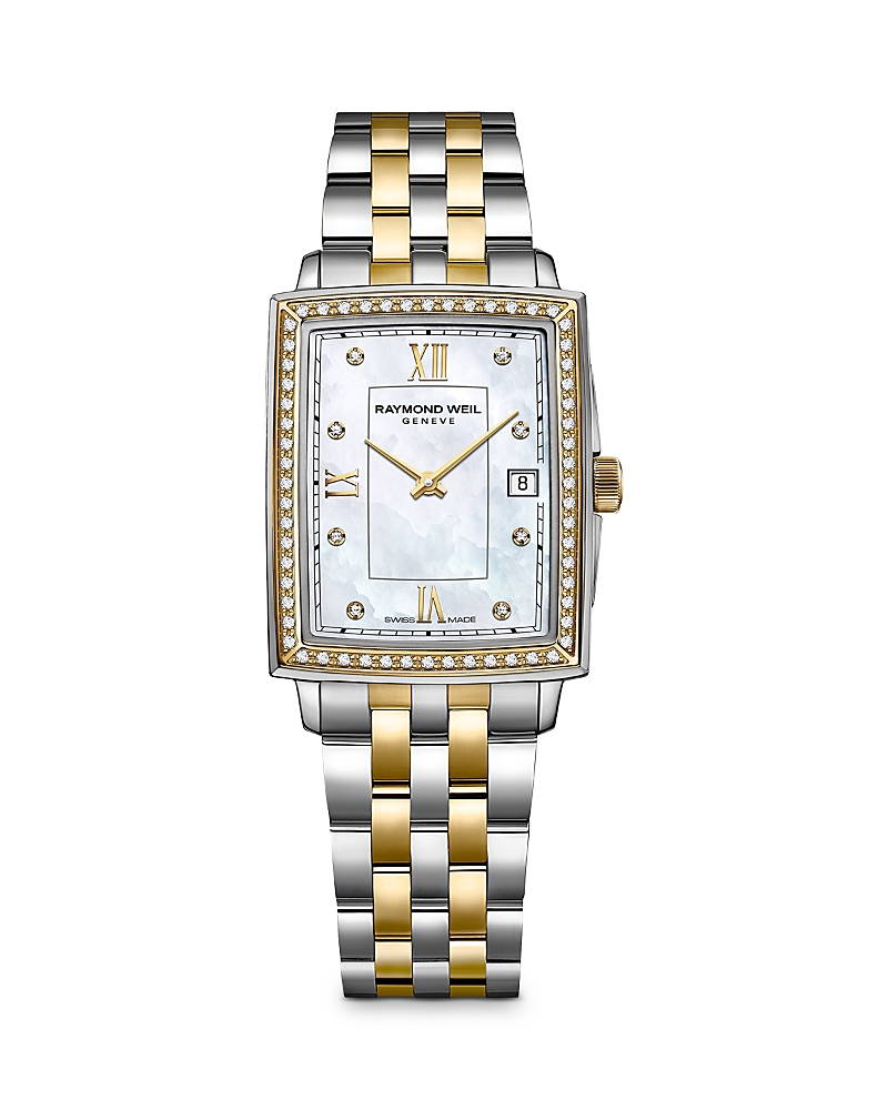 Raymond Weil Toccata Two-Tone Rectangular Diamond Watch, 23mm