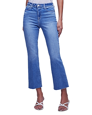 Shop L Agence L'agence Kendra High Rise Cropped Flare Jeans In Alamo