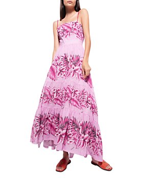 PINKO - Floral Print Tiered Maxi Dress