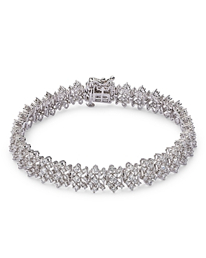 Bloomingdale's Diamond Cluster Tennis Bracelet In 14k White Gold, 5.00 Ct. T.w. - 100% Exclusive
