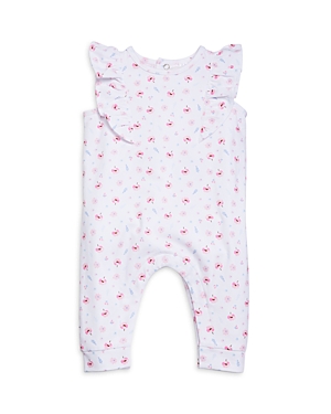 Bloomie's Baby Girls' Floral Print Sleeveless Coverall - Baby In Pink