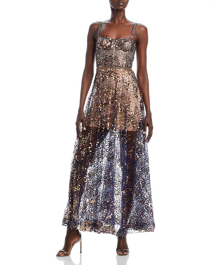 BRONX AND BANCO Midnight Noir Sequined Gown | Bloomingdale's
