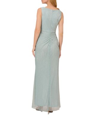 green emerald velvet dress Satin Cascade Ruffle Slip Gown In Electric Passion