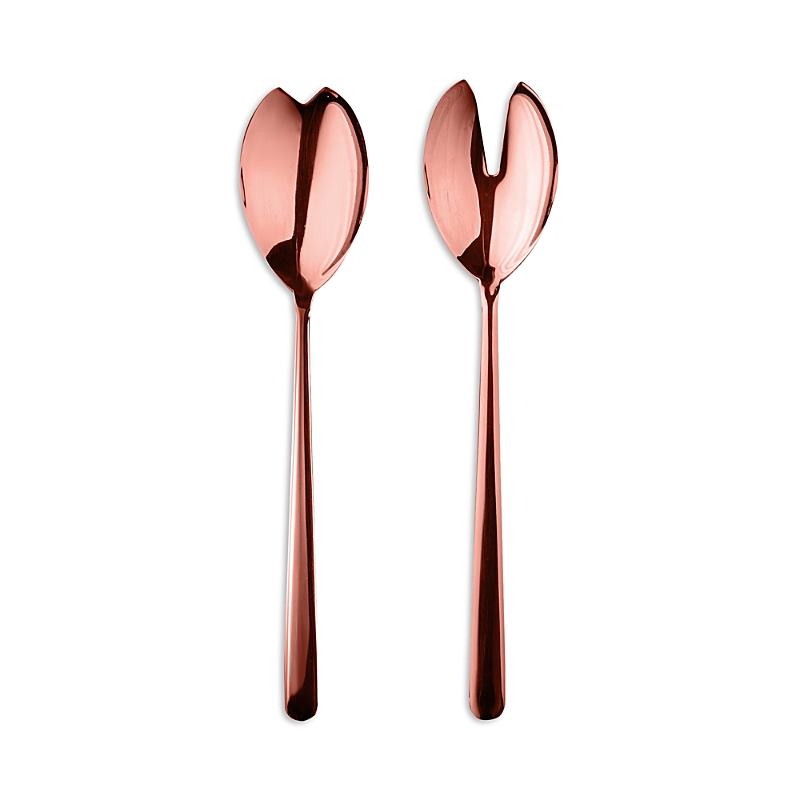 Mepra Linea 2-piece Fork & Spoon Salad Serving Set In Pink