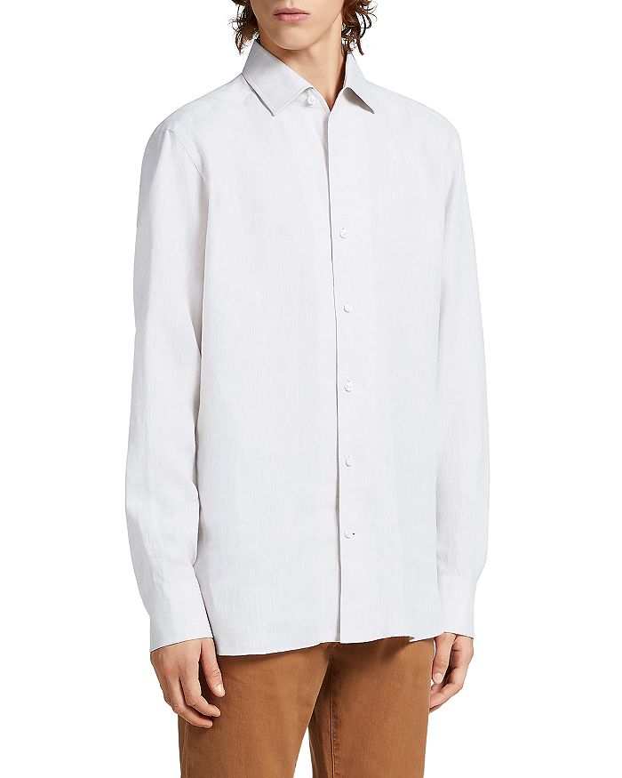 Zegna Luxury Linen Shirt Bloomingdale's