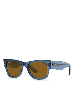 Shop Ray Ban Ray-ban Square Sunglasses, 51mm In Blue/brown Solid