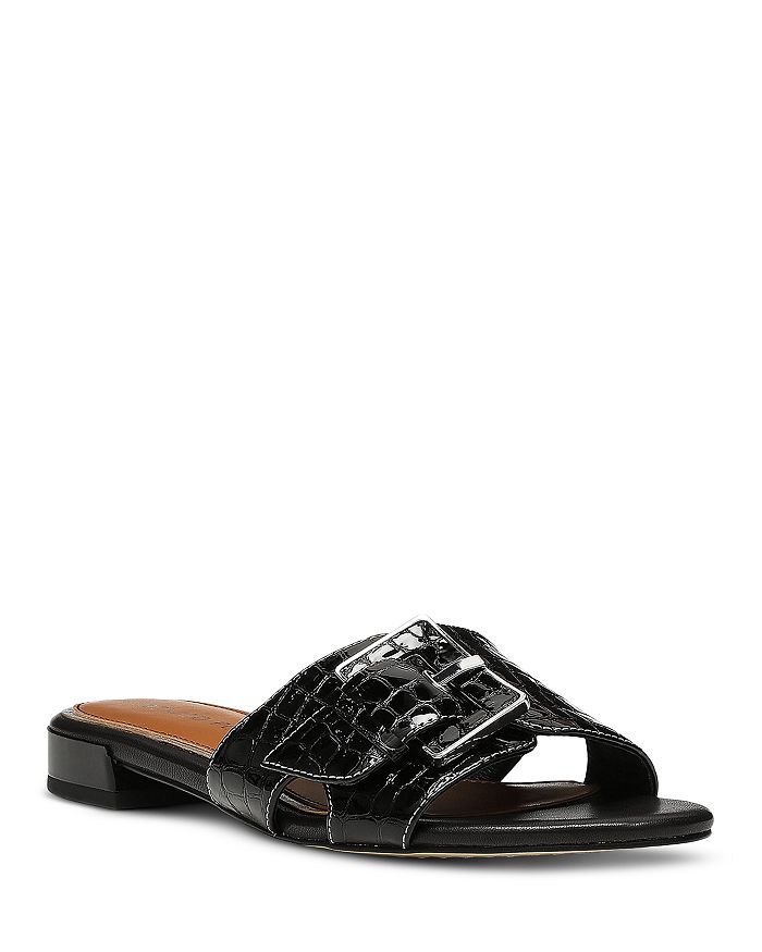 Donald Pliner Women's Slip On Buckled Slide Sandals | Bloomingdale's
