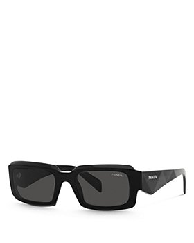 Prada - Low Bridge Fit Rectangle Sunglasses, 55mm