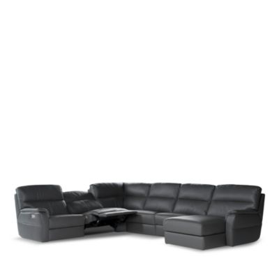 Grazia 6-Piece Power Reclining Leather Sectional
