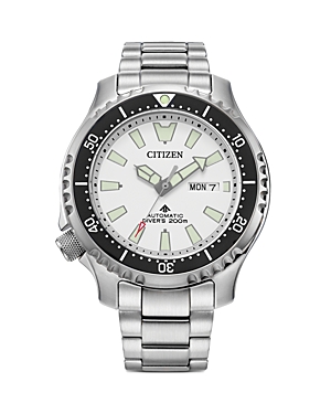 Citizen Prodive Automatic Stainless Steel Watch, 44mm In White/silver