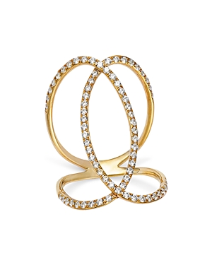 Bloomingdale's Diamond Crossover Ring in 14K Yellow Gold, 0.75 ct. t.w. - 100% Exclusive