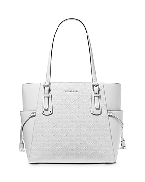 Michael Michael Kors Voyager East West Tote In Optic White