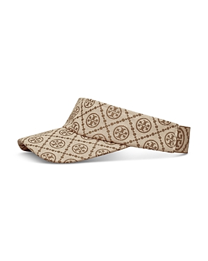 Tory Burch T Monogram Visor In Tan